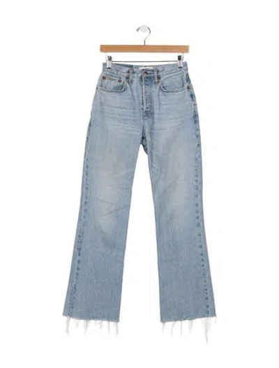 Pre-owned Re/done High-rise Flared Jeans In Blue