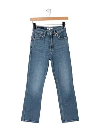 Pre-owned Re/done High-rise Flared Jeans In Blue