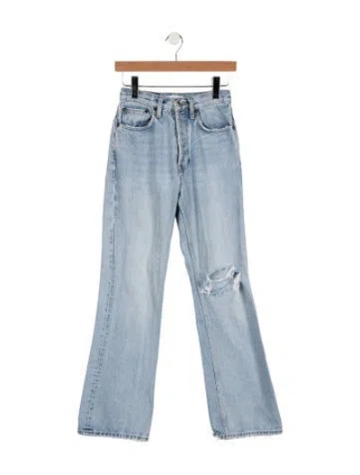 Pre-owned Re/done High-rise Flared Jeans In Blue