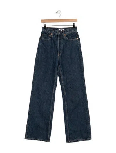 Pre-owned Re/done High-rise Flared Jeans In Blue