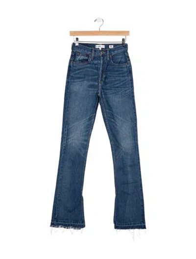 Pre-owned Re/done High-rise Flared Jeans In Blue