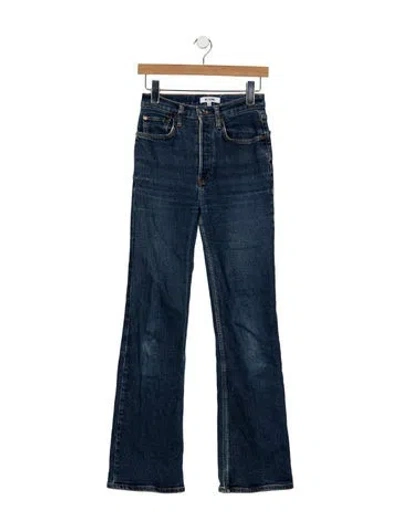 Pre-owned Re/done High-rise Flared Jeans In Blue