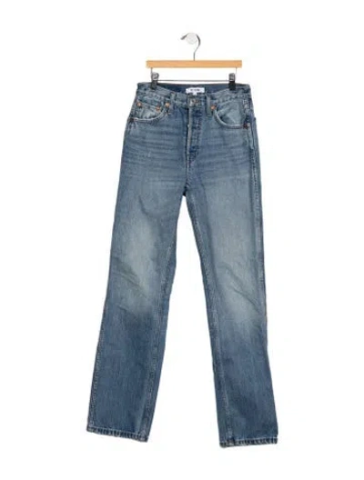 Pre-owned Re/done High-rise Flared Jeans In Blue