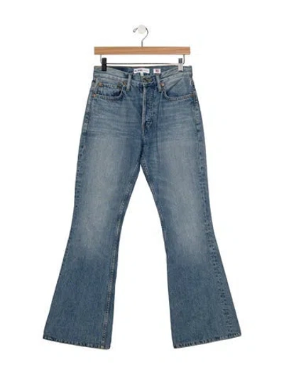 Pre-owned Re/done High-rise Flared Jeans In Blue
