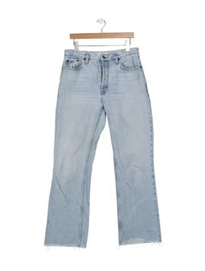 Pre-owned Re/done High-rise Flared Jeans In Blue