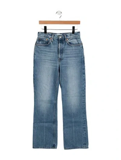 Pre-owned Re/done High-rise Flared Jeans In Blue