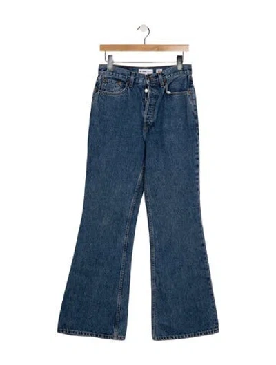 Pre-owned Re/done High-rise Flared Jeans In Blue
