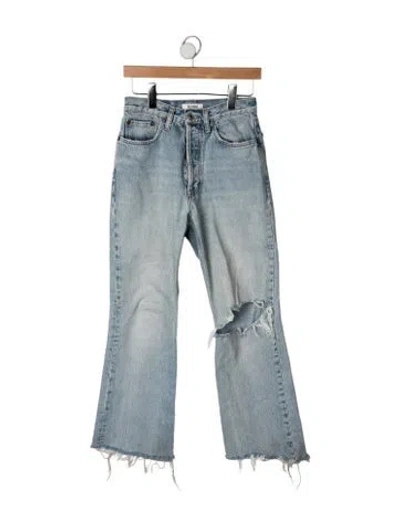 Pre-owned Re/done High-rise Flared Jeans In Blue