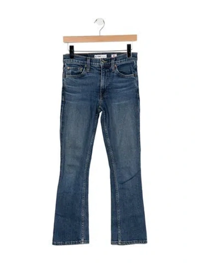 Pre-owned Re/done High-rise Flared Jeans In Blue
