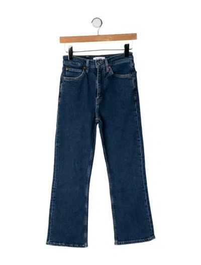 Pre-owned Re/done High-rise Flared Jeans In Blue