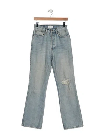 Pre-owned Re/done High-rise Flared Jeans In Blue