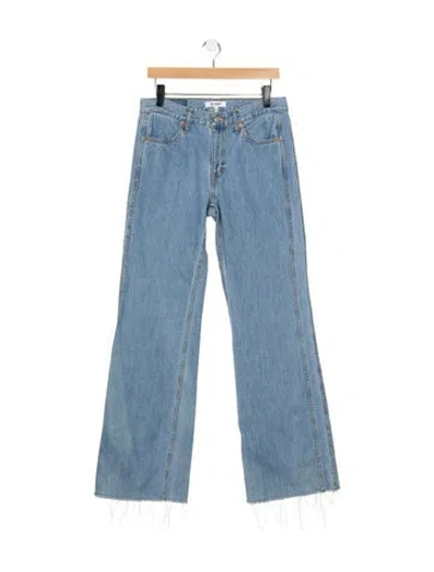 Pre-owned Re/done High-rise Flared Jeans In Blue