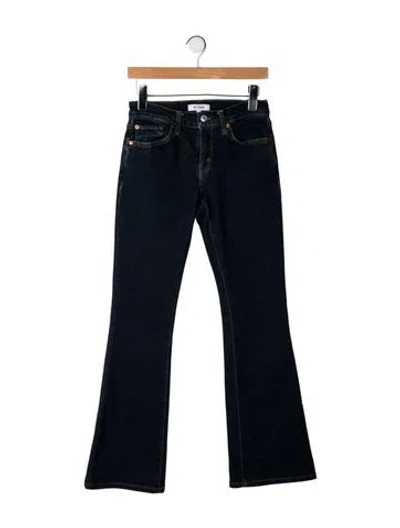 Pre-owned Re/done High-rise Flared Jeans In Blue