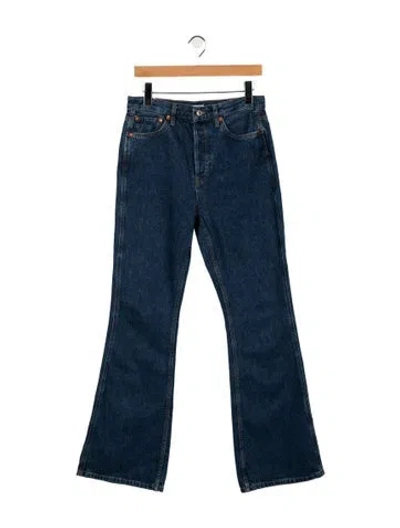 Pre-owned Re/done High-rise Flared Jeans In Blue
