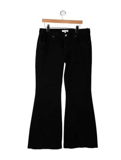 Pre-owned Re/done High-rise Flared Jeans W/ Tags In Black