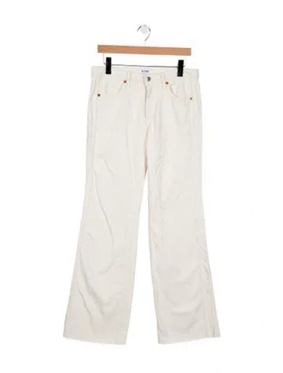 Pre-owned Re/done High-rise Flared Jeans W/ Tags In White