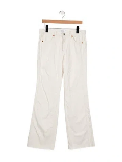 Pre-owned Re/done High-rise Flared Jeans W/ Tags In White