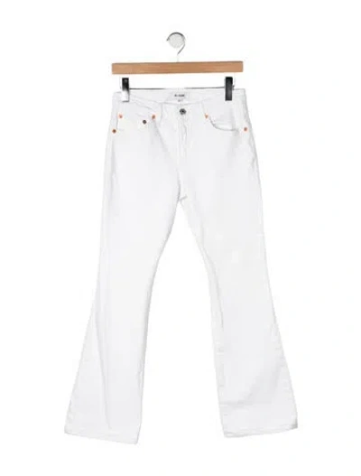 Pre-owned Re/done High-rise Flared Jeans In White