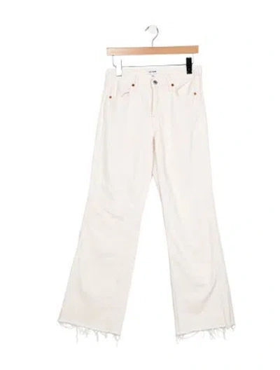 Pre-owned Re/done High-rise Flared Jeans In White