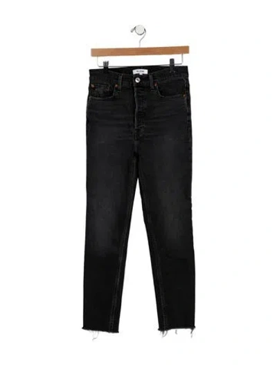 Pre-owned Re/done High-rise Skinny Leg Jeans In Black