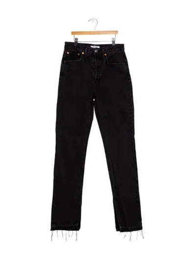 Pre-owned Re/done High-rise Skinny Leg Jeans In Black