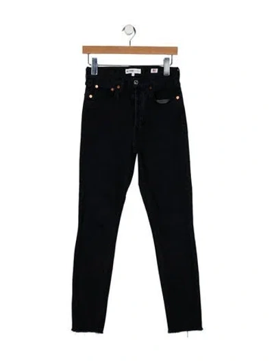 Pre-owned Re/done High-rise Skinny Leg Jeans In Black