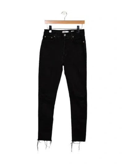 Pre-owned Re/done High-rise Skinny Leg Jeans In Black