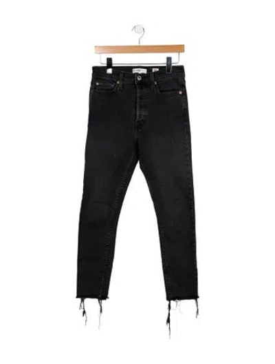 Pre-owned Re/done High-rise Skinny Leg Jeans In Black
