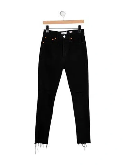 Pre-owned Re/done High-rise Skinny Leg Jeans In Black