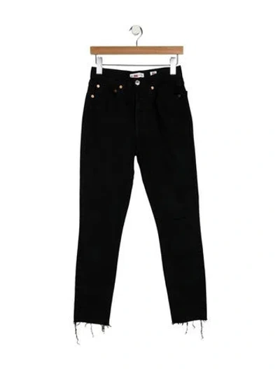 Pre-owned Re/done High-rise Skinny Leg Jeans In Black