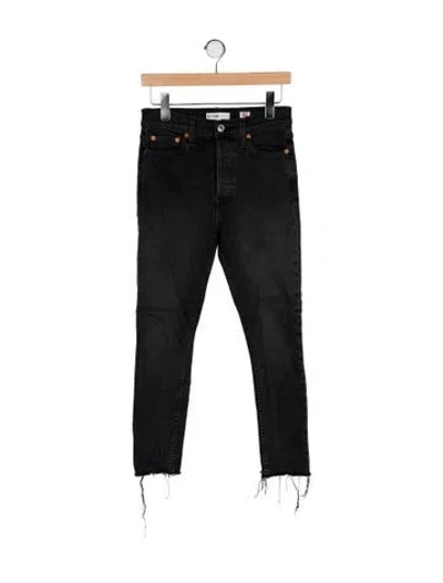 Pre-owned Re/done High-rise Skinny Leg Jeans In Black