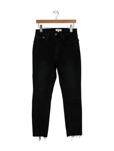 Pre-owned Re/done High-rise Skinny Leg Jeans In Black