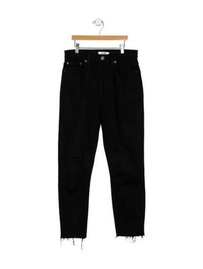 Pre-owned Re/done High-rise Skinny Leg Jeans In Black