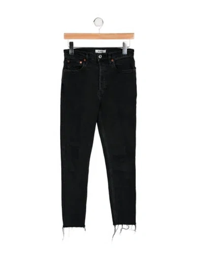 Pre-owned Re/done High-rise Skinny Leg Jeans In Black