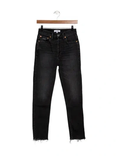 Pre-owned Re/done High-rise Skinny Leg Jeans In Black