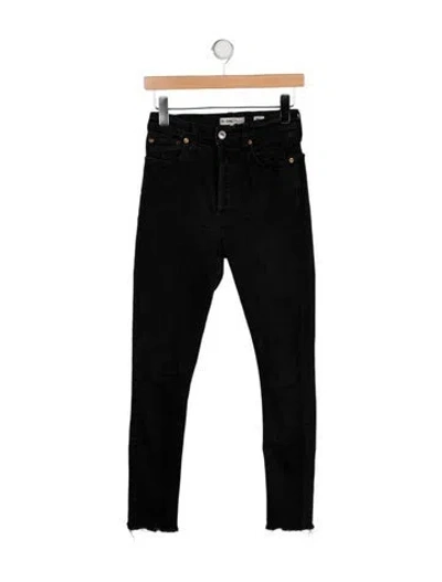 Pre-owned Re/done High-rise Skinny Leg Jeans In Black