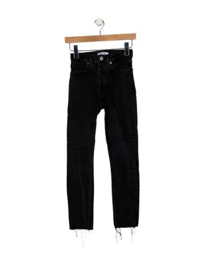 Pre-owned Re/done High-rise Skinny Leg Jeans In Black