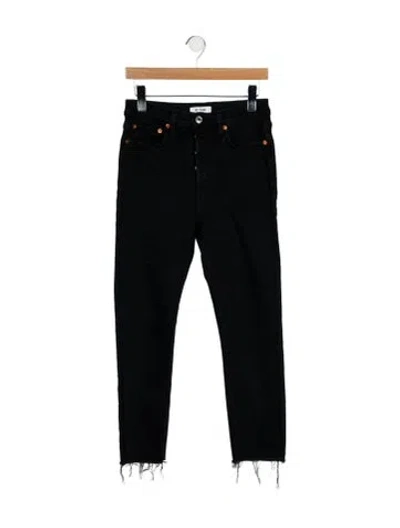 Pre-owned Re/done High-rise Skinny Leg Jeans In Black