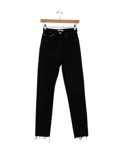 Pre-owned Re/done High-rise Skinny Leg Jeans In Black