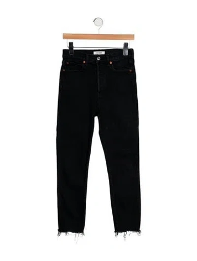 Pre-owned Re/done High-rise Skinny Leg Jeans In Black