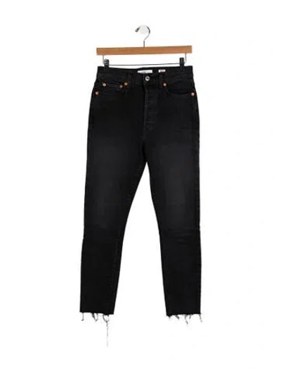 Pre-owned Re/done High-rise Skinny Leg Jeans In Black