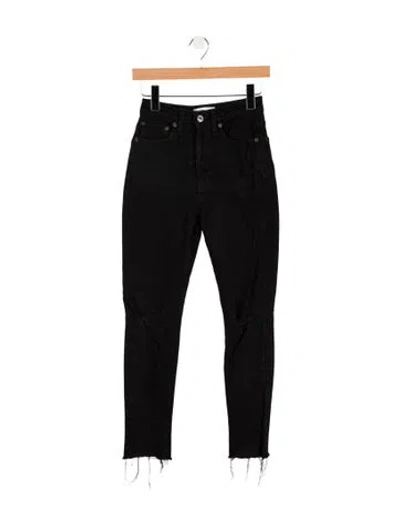 Pre-owned Re/done High-rise Skinny Leg Jeans In Black