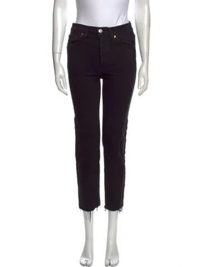 Pre-owned Re/done High-rise Skinny Leg Jeans In Black