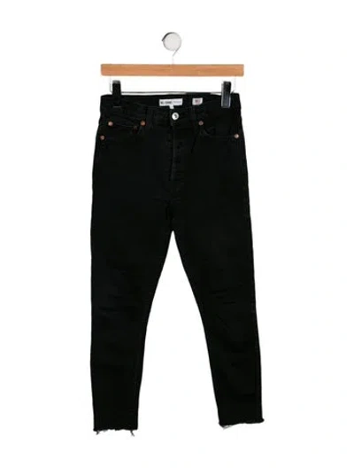 Pre-owned Re/done High-rise Skinny Leg Jeans In Black