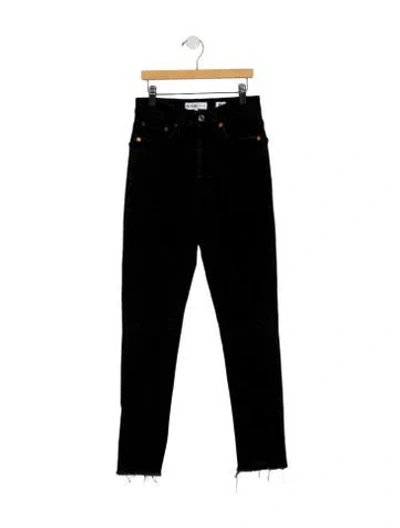 Pre-owned Re/done High-rise Skinny Leg Jeans In Black