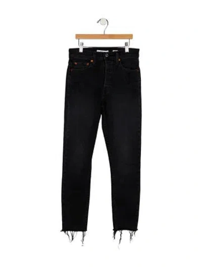 Pre-owned Re/done High-rise Skinny Leg Jeans In Black