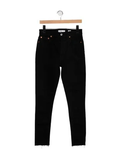 Pre-owned Re/done High-rise Skinny Leg Jeans In Black