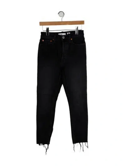 Pre-owned Re/done High-rise Skinny Leg Jeans In Black