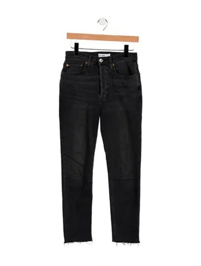 Pre-owned Re/done High-rise Skinny Leg Jeans In Black