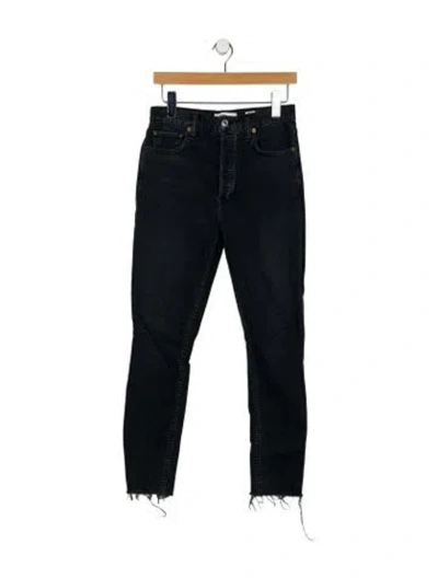 Pre-owned Re/done High-rise Skinny Leg Jeans In Black